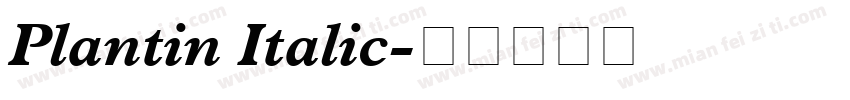 Plantin Italic字体转换